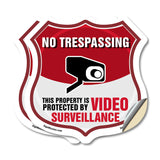 No Trespassing Shield Sign This Property Is Protected By Video Surveillance