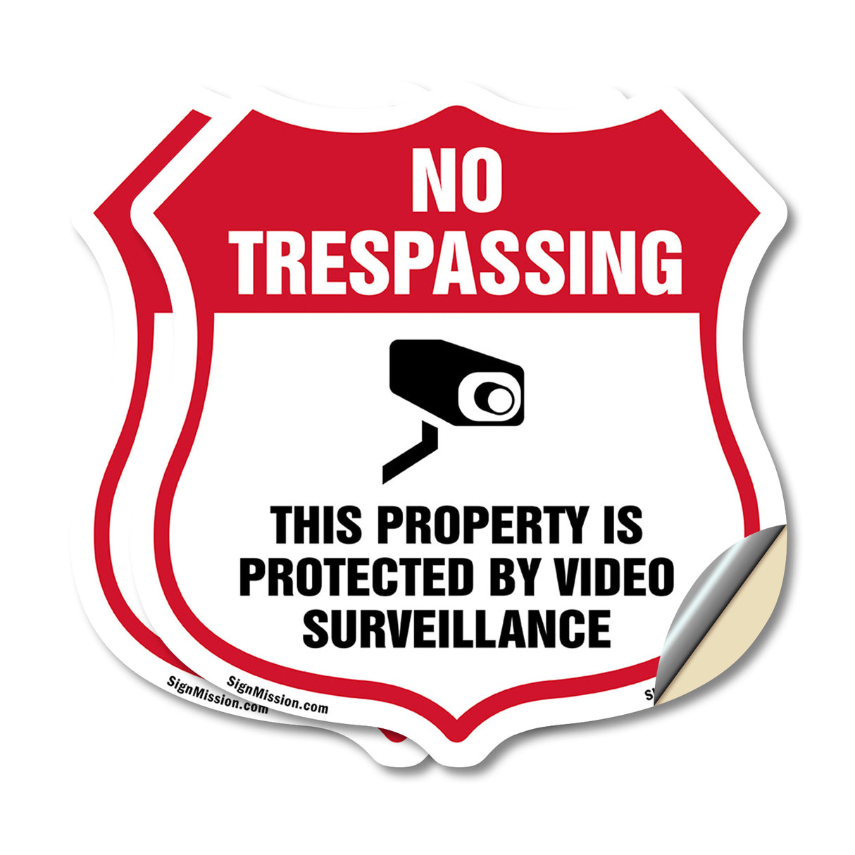 No Trespassing Shield Sign This Property Is Protected By Video Surveillance