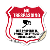 No Trespassing Shield Sign This Property Is Protected By Video Surveillance