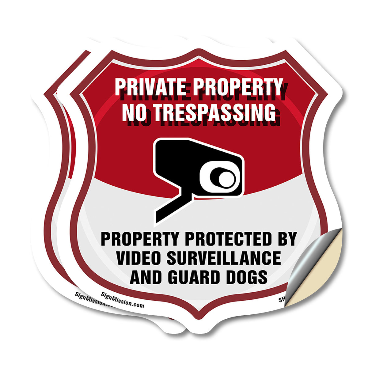 Private Property No Trespassing Property Protected By Video Surveillance And Guard Dogs