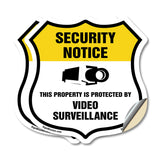Security Notice Shield Sign This Property Is Protected By Video Surveillance