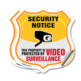 Security Notice Shield Sign This Property Is Protected By Video Surveillance