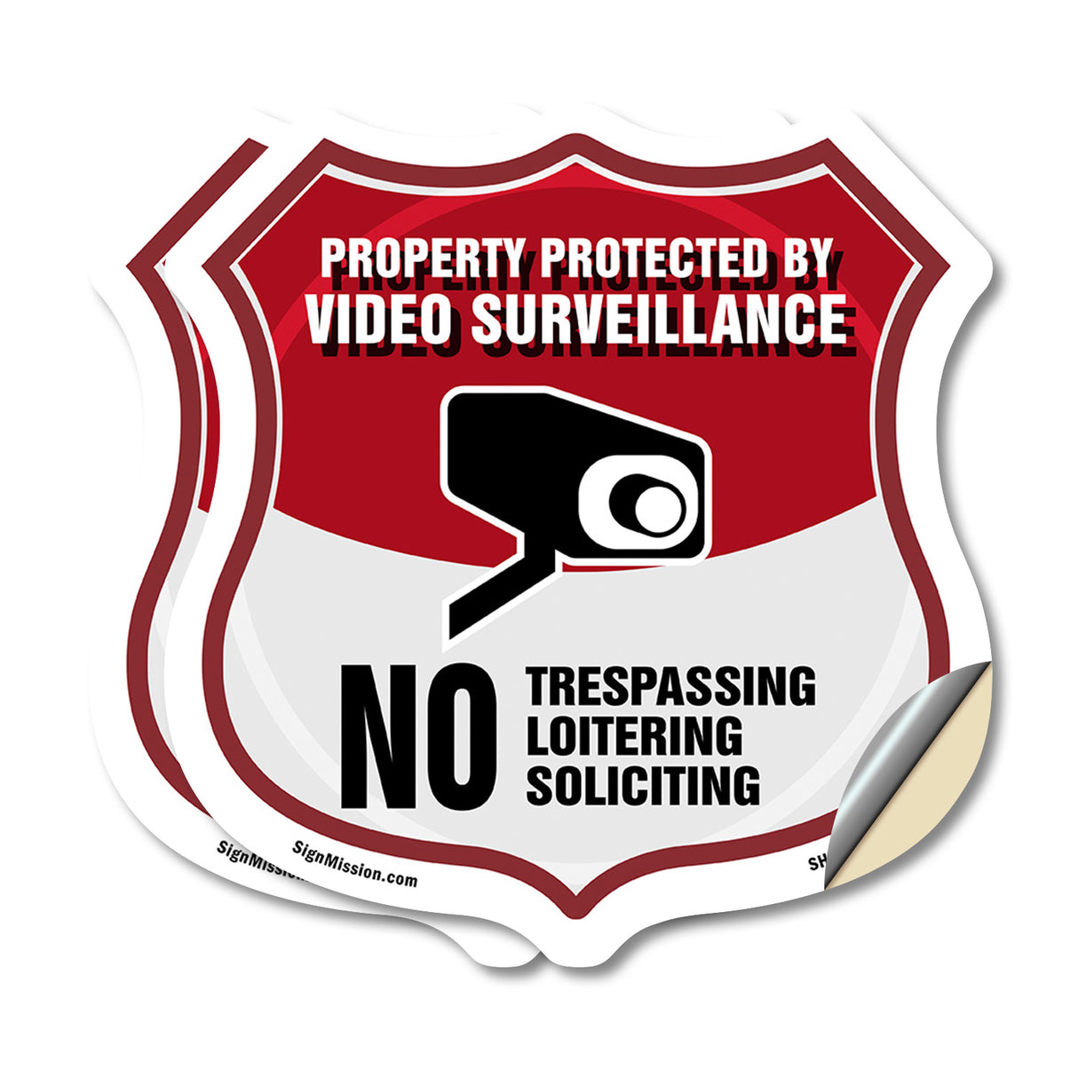 Video Surveillance Property Protected By Video Surveillance. No Trespassing Loitering Soliciting