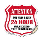 Attention This Area Under 24 Hour Live Recorded Video Surveillance