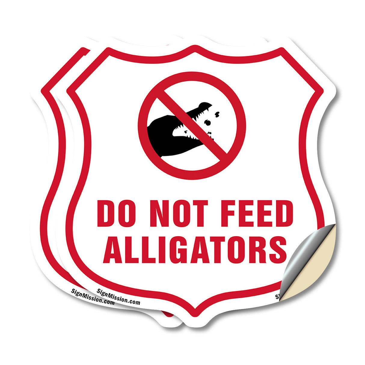 Alligator Warning Shield Sign Do Not Feed Alligators