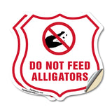 Alligator Warning Shield Sign Do Not Feed Alligators