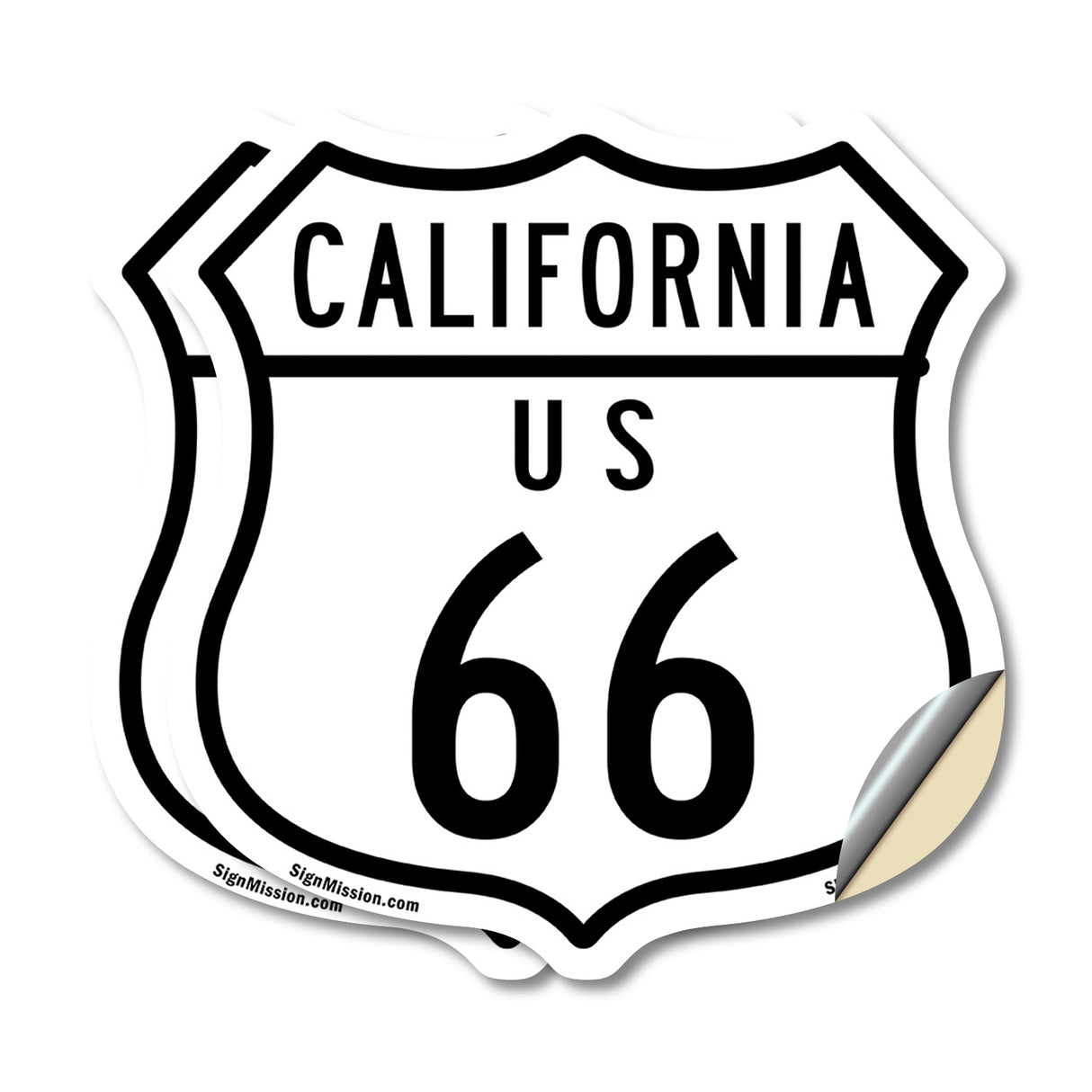 California Route Marker Shield Sign Us 66