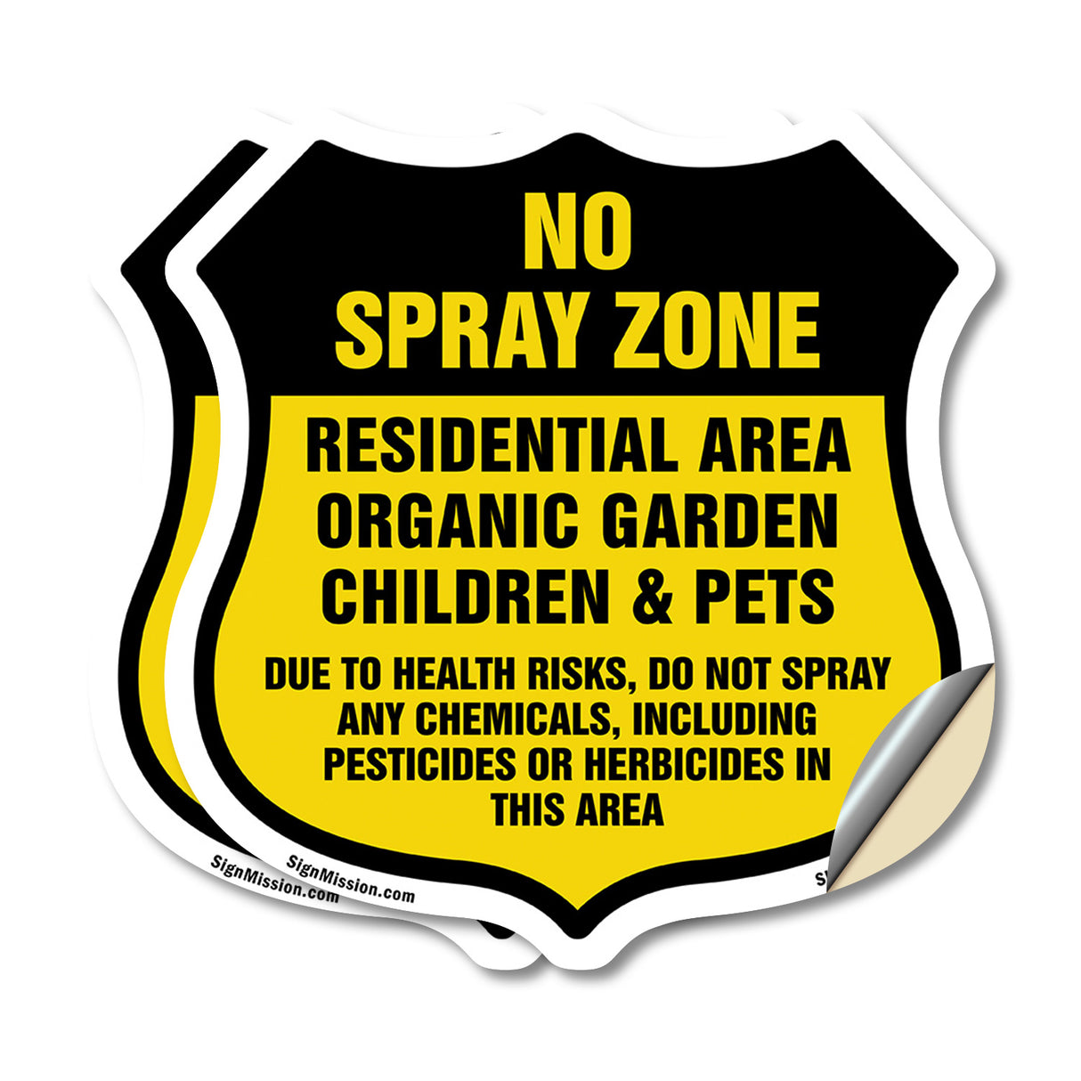 No Spray Shield Sign No Spray Zone Residential Area Organic Garden Children And Pets