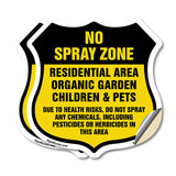 No Spray Shield Sign No Spray Zone Residential Area Organic Garden Children And Pets