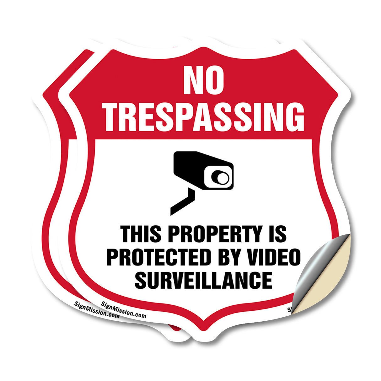 No Trespassing Shield Sign This Property Is Protected By Video Surveillance