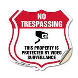 No Trespassing Shield Sign This Property Is Protected By Video Surveillance