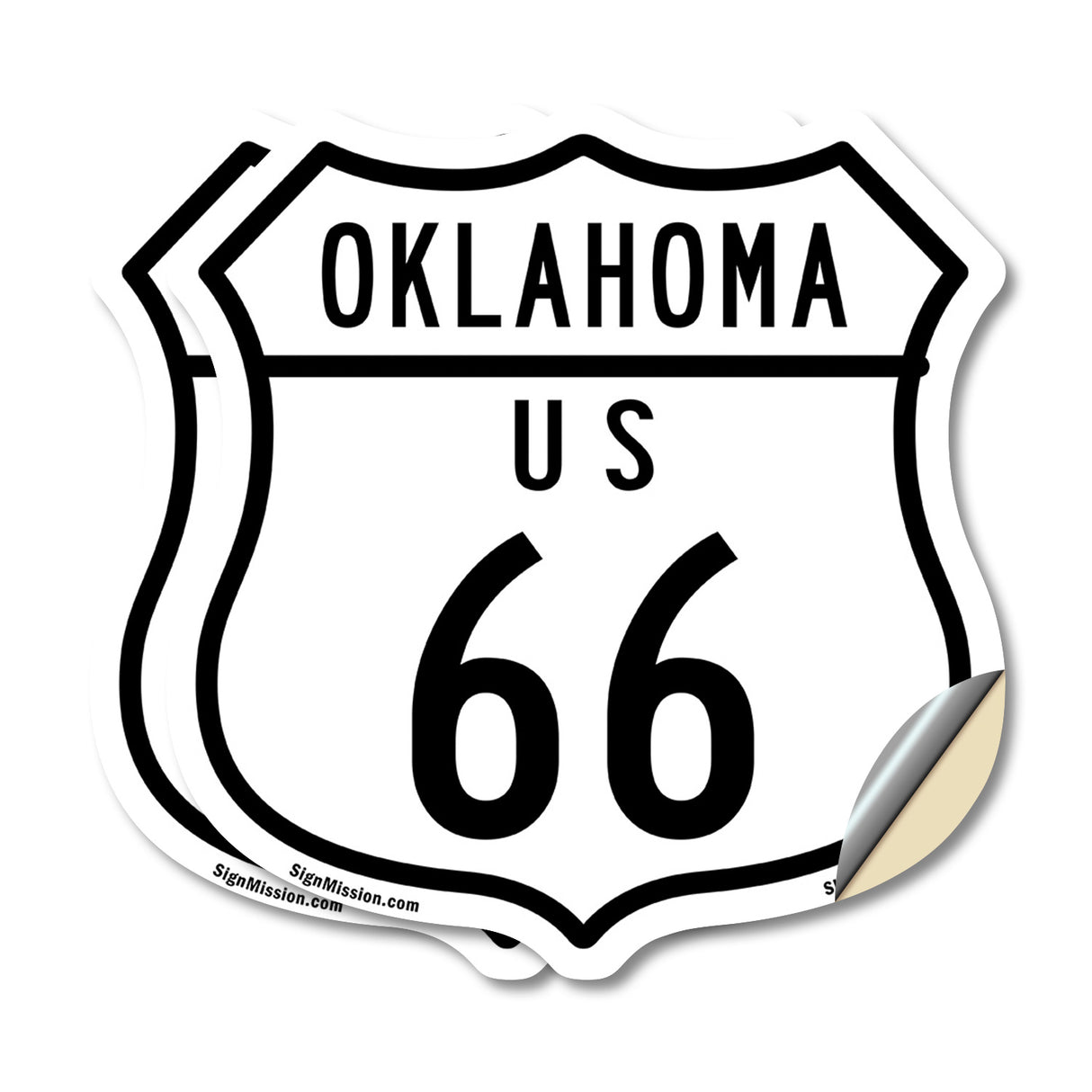 Oklahoma Route Marker Shield Sign Us 66