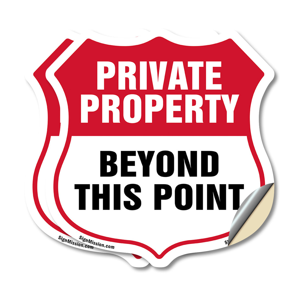 Private Property Shield Sign Private Property Beyond This Point
