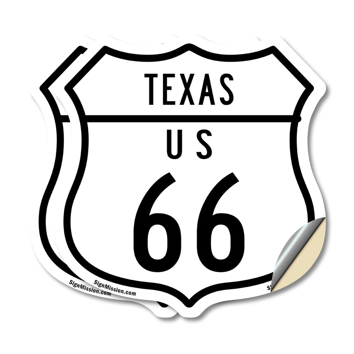 Texas Route Marker Shield Sign Us 66