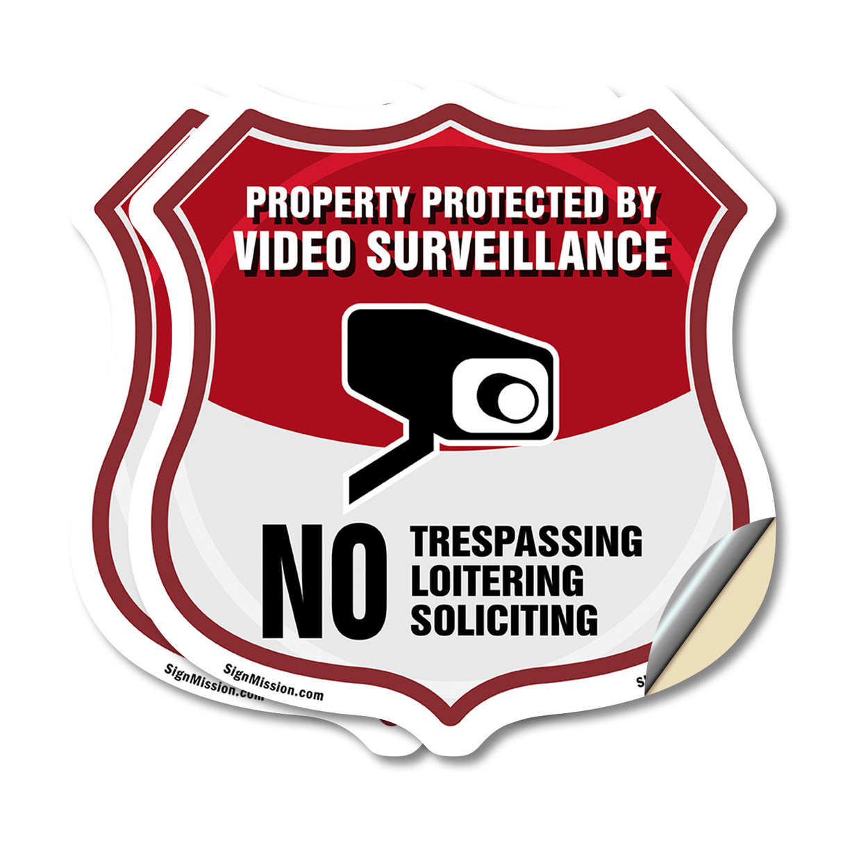 Video Surveillance Property Protected By Video Surveillance. No Trespassing Loitering Soliciting