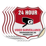 24 Hour Surveillance Shield Sign Video Surveillance Trespassers Will Be Prosecuted