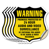 Warning Premises Protected By 24 Hour Audio And Video Surveillance By Entering You Agree To Be Audio & Video Recorded