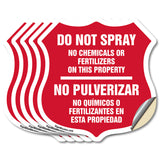 Bilingual No Spray Do Not Spray No Chemicals Or Fertilizers On This Property No Pulverizar (English / Spanish)