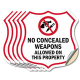 Concealed Carry Shield Sign No Concealed Weapons Allowed On This Property