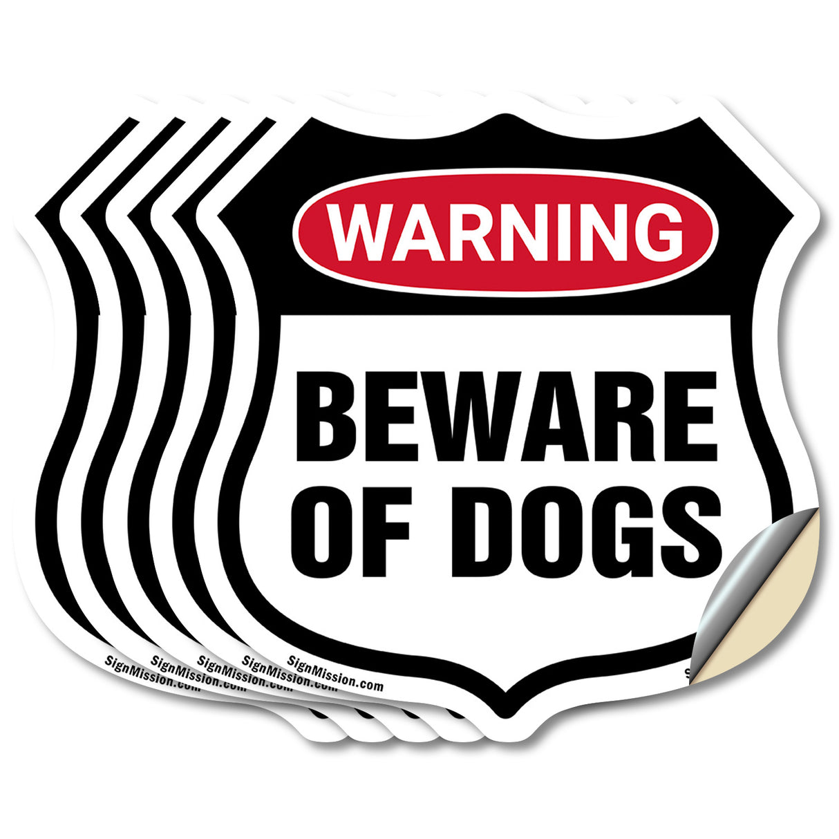 Dog Warning Shield Sign Beware Of Dogs