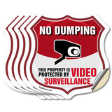 No Dumping Shield Sign This Property Is Protected By Video Surveillance