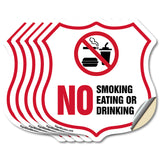 No Smoking Shield Sign No Smoking Eating Or Drinking