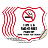 No Smoking Shield Sign This Is A Smoke Free Property Thank You For Not Smoking