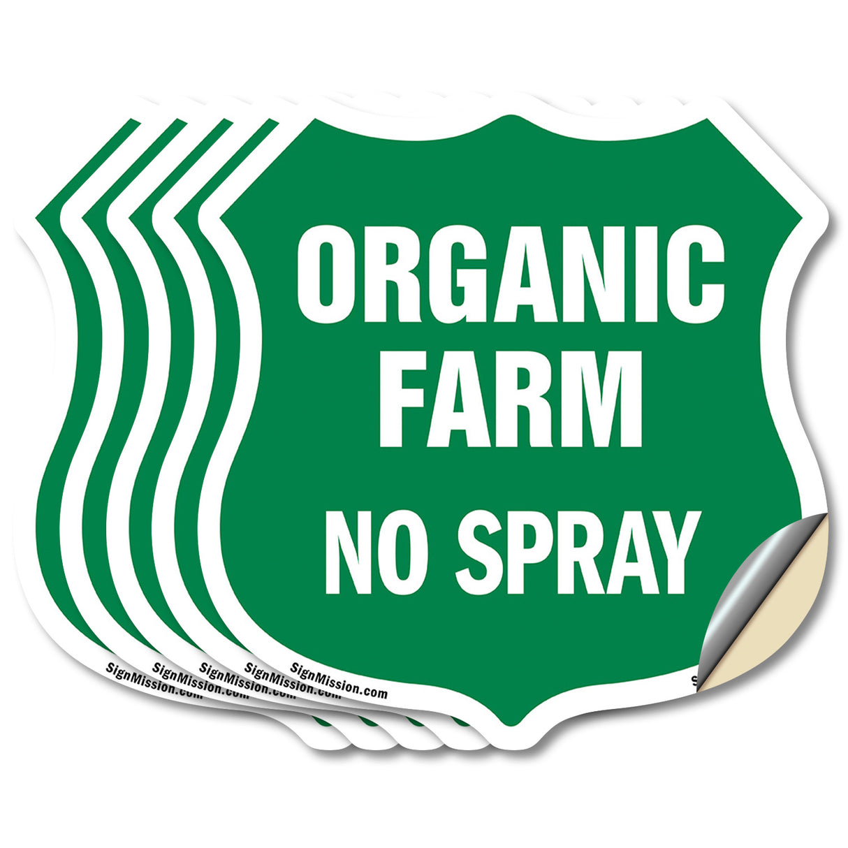 No Spray Shield Sign Organic Farm