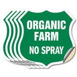 No Spray Shield Sign Organic Farm