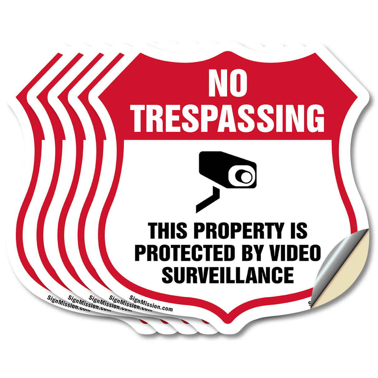 No Trespassing Shield Sign This Property Is Protected By Video Surveillance