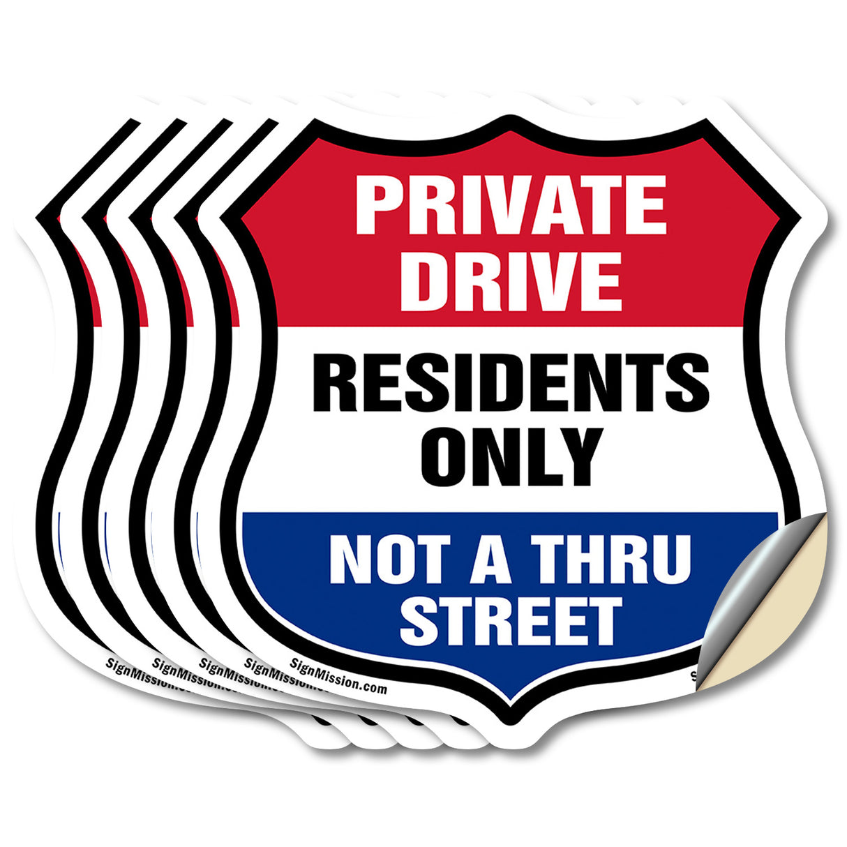Private Driveway Shield Sign Private Drive Residents Only Not A Thru Street