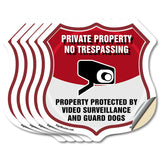 Private Property No Trespassing Property Protected By Video Surveillance And Guard Dogs