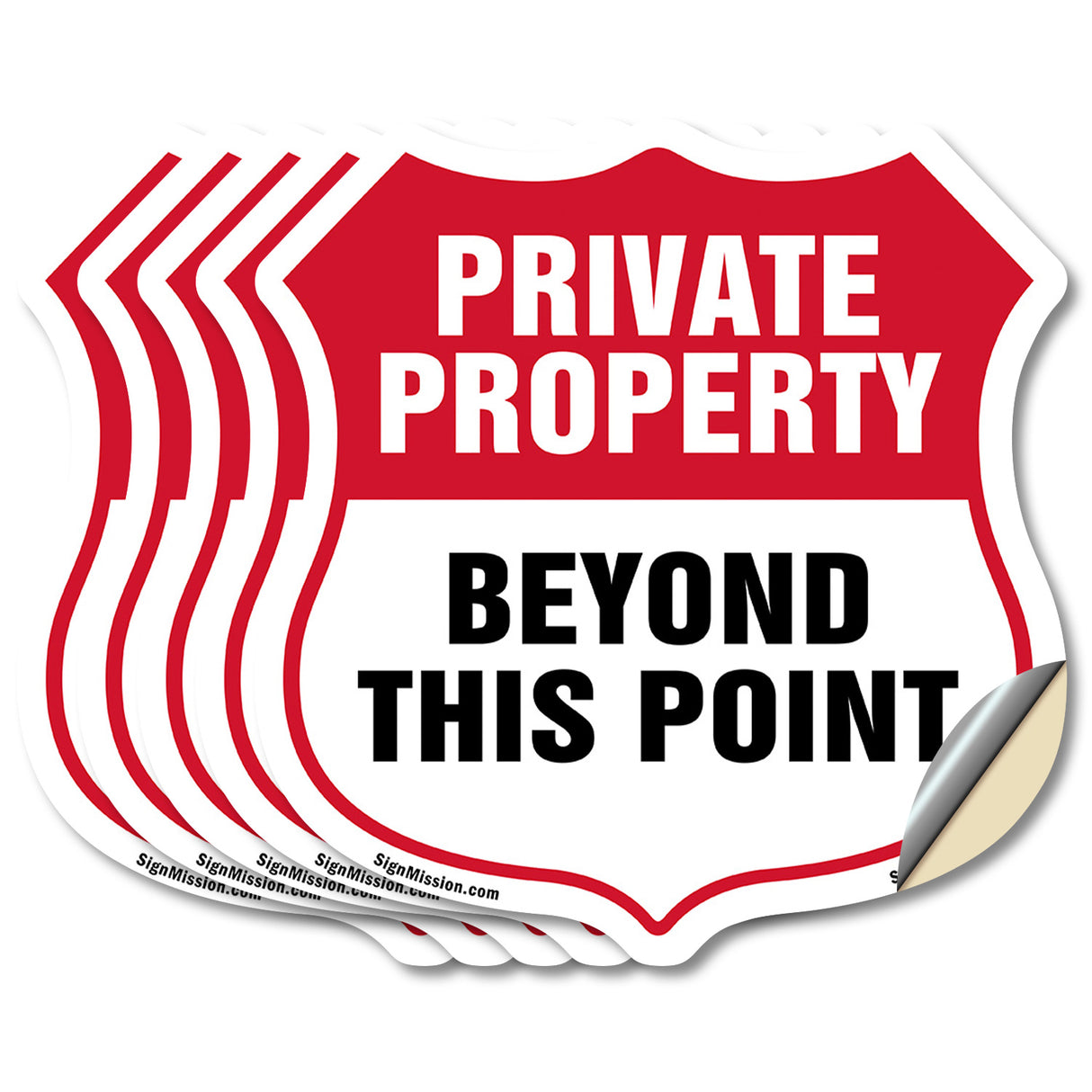 Private Property Shield Sign Private Property Beyond This Point