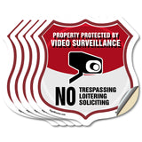 Video Surveillance Property Protected By Video Surveillance. No Trespassing Loitering Soliciting