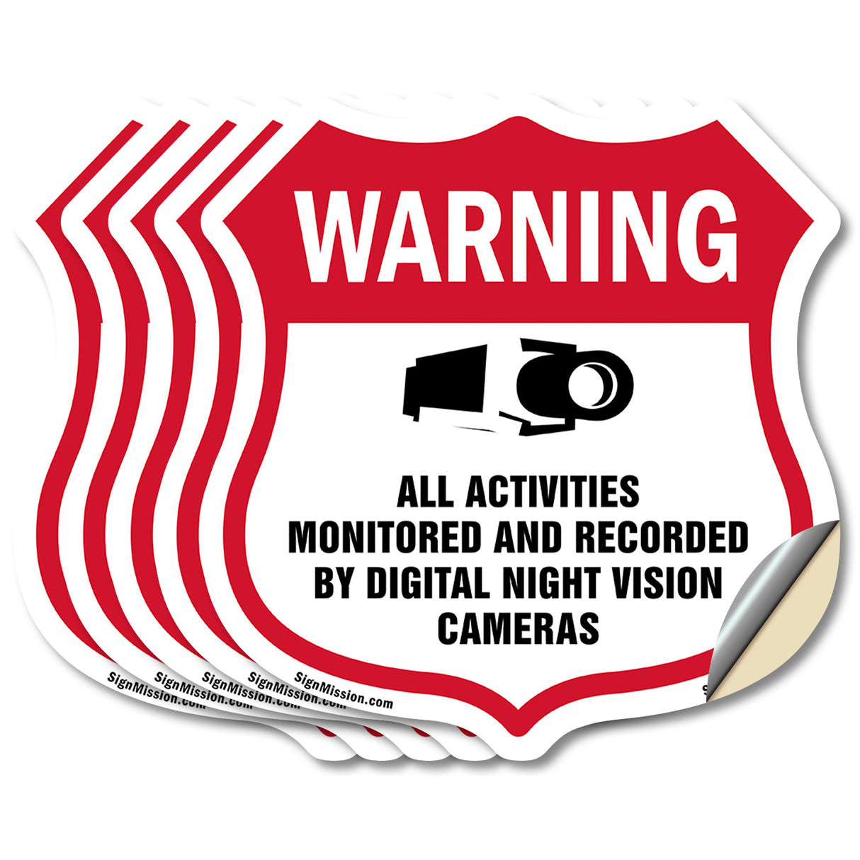 Video Surveillance Warning All Activities Monitored And Recorded By Digital Night Vision Cameras