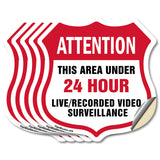 Attention This Area Under 24 Hour Live Recorded Video Surveillance