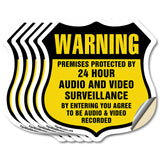 Warning Premises Protected By 24 Hour Audio And Video Surveillance By Entering You Agree To Be Audio & Video Recorded