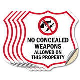 Concealed Carry Shield Sign No Concealed Weapons Allowed On This Property