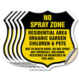 No Spray Shield Sign No Spray Zone Residential Area Organic Garden Children And Pets
