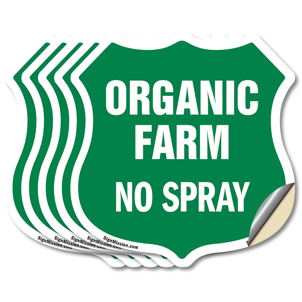 No Spray Shield Sign Organic Farm