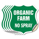 No Spray Shield Sign Organic Farm