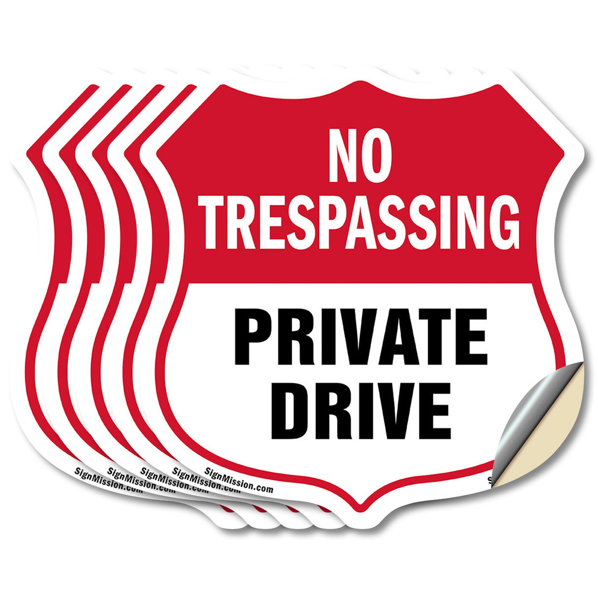 No Trespassing Shield Sign Private Drive