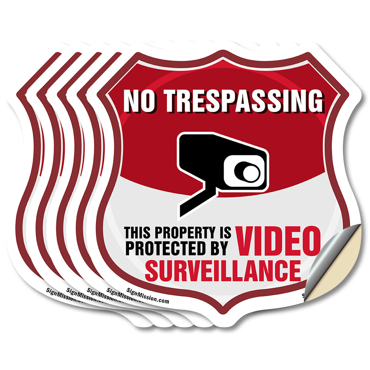 No Trespassing Shield Sign This Property Is Protected By Video Surveillance