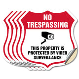 No Trespassing Shield Sign This Property Is Protected By Video Surveillance