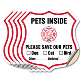 Pets Inside Shield Sign Alert Please Save Our Pets