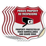 Private Property No Trespassing Property Protected By Video Surveillance And Guard Dogs