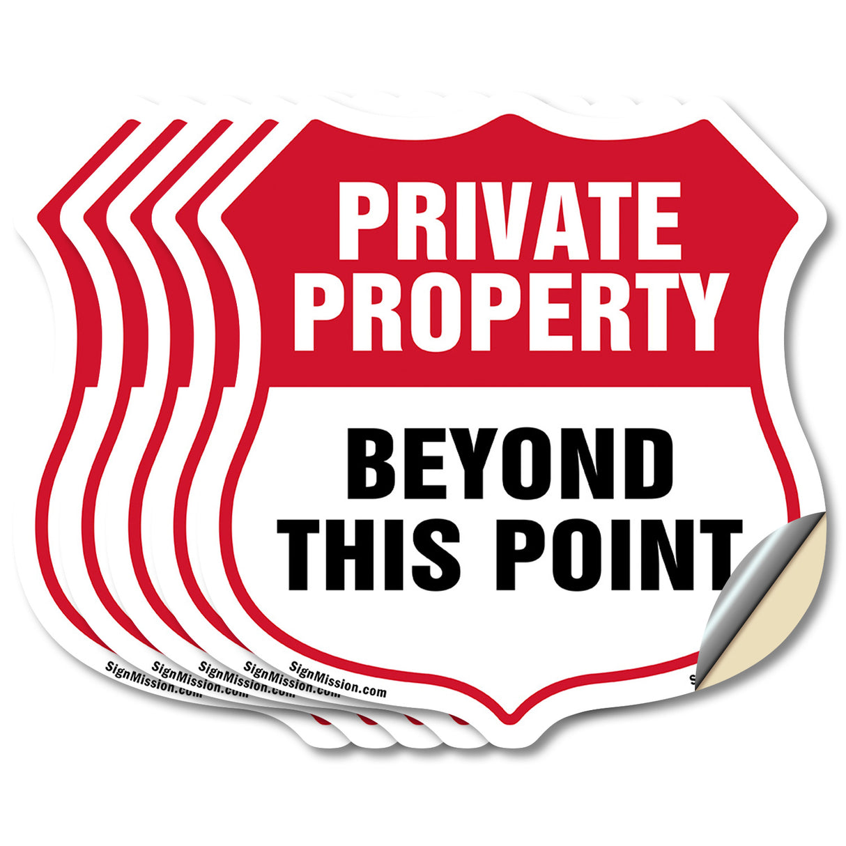 Private Property Shield Sign Private Property Beyond This Point