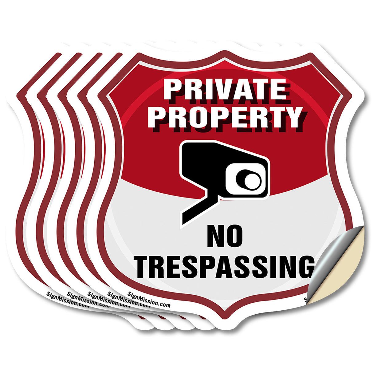 Private Property Shield Sign No Trespassing