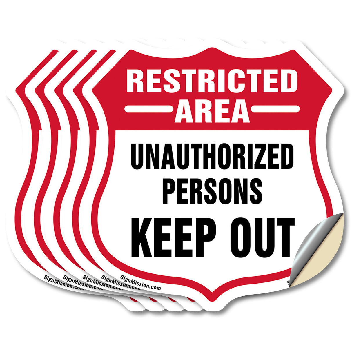 Restricted Area Shield Sign Unauthorized Persons Keep Out