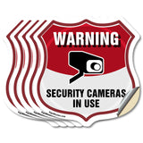 Video Surveillance Shield Sign Warning Security Cameras In Use